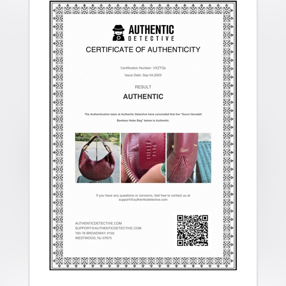 ❤️‍🔥🚫SOLD🚫AUTHENTICATED Bordeaux Gucci horse bit bamboo hobo bag❤️‍🔥 - Picture 13 of 13